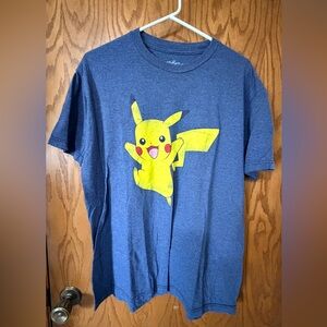 Pokemon Blue Pikachu Short Sleeve Tee Men’s Large